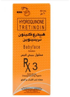 RDL Papaya Milk Soap Hydroquinone Tretinoin Babyface Solution RX3 Anti-Acne Depigmenting Agent 60 ML  - Image 3