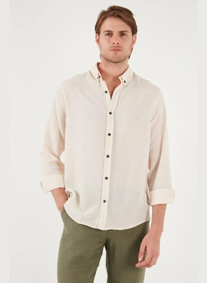 Buratti  Buratti Regular Fit Long Sleeve Button-Down Collar Shirt Men's SHIRT CF25S116777 for Men | Best Price UAE