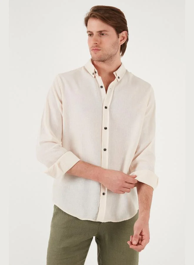 Buratti  Buratti Regular Fit Long Sleeve Button-Down Collar Shirt Men's SHIRT CF25S116777 for Men | Best Price UAE