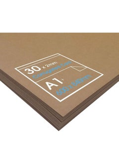 Modelmaking Cardboard 2mm - 300gsm kraft laminated outer surfaces. A1 x 30 sheets