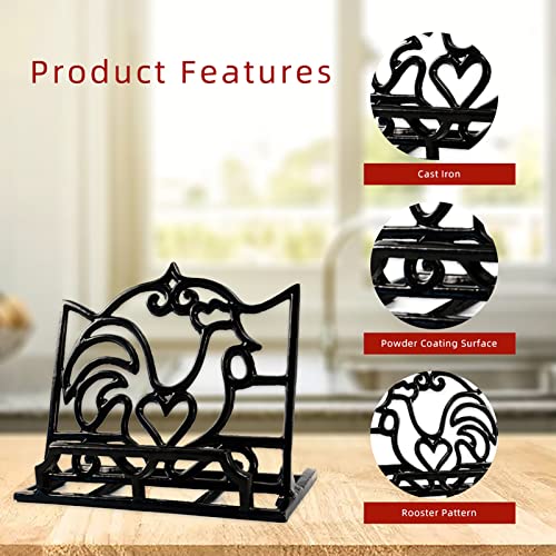 MINLUFUL Cookbook Stand, Cast Iron Heavy-Duty Recipe Book Holder, Kitchen Vintage Recipe Book Holder, Reading Rest Holder for Easel/Counter/Books/Magazine/iPad/Bible, Coffee Gold - Image 3