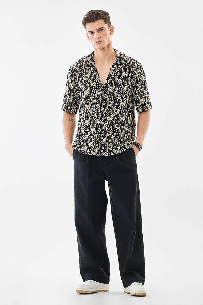 SNITCH Paisley Crochet Oversized Shirt