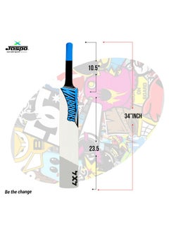 Jaspo Plastic Cricket Full Size Bat (34” X 4.5” Inch) For All Age Groups (Warriors Bat)  - Image 2