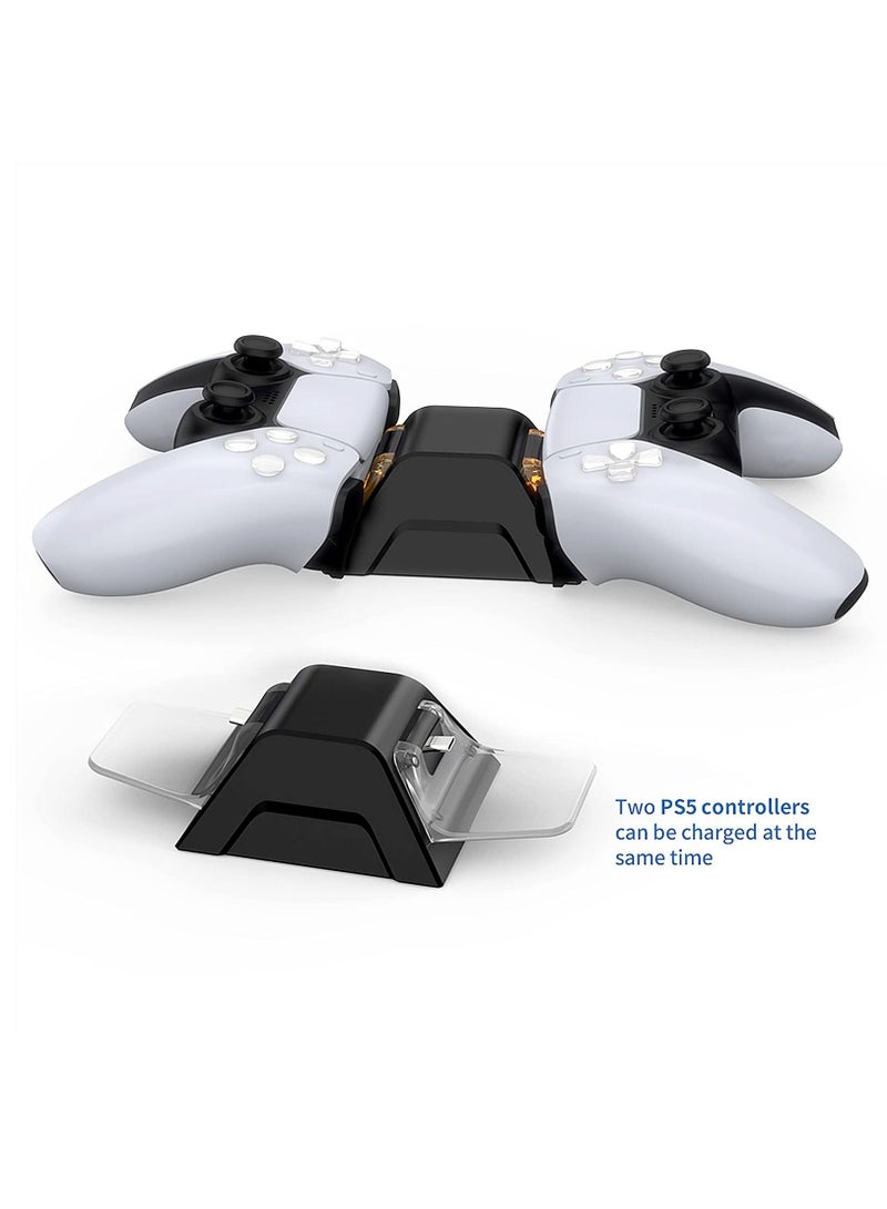 Controller Charger for PS5 Dual Charging Dock with LED Indicator USB TYPE-C Output PlayStation 5 Gamepad
