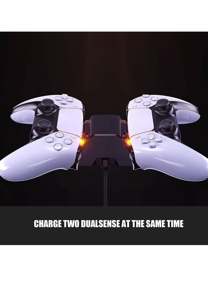 Controller Charger for PS5 Dual Charging Dock with LED Indicator USB TYPE-C Output PlayStation 5 Gamepad