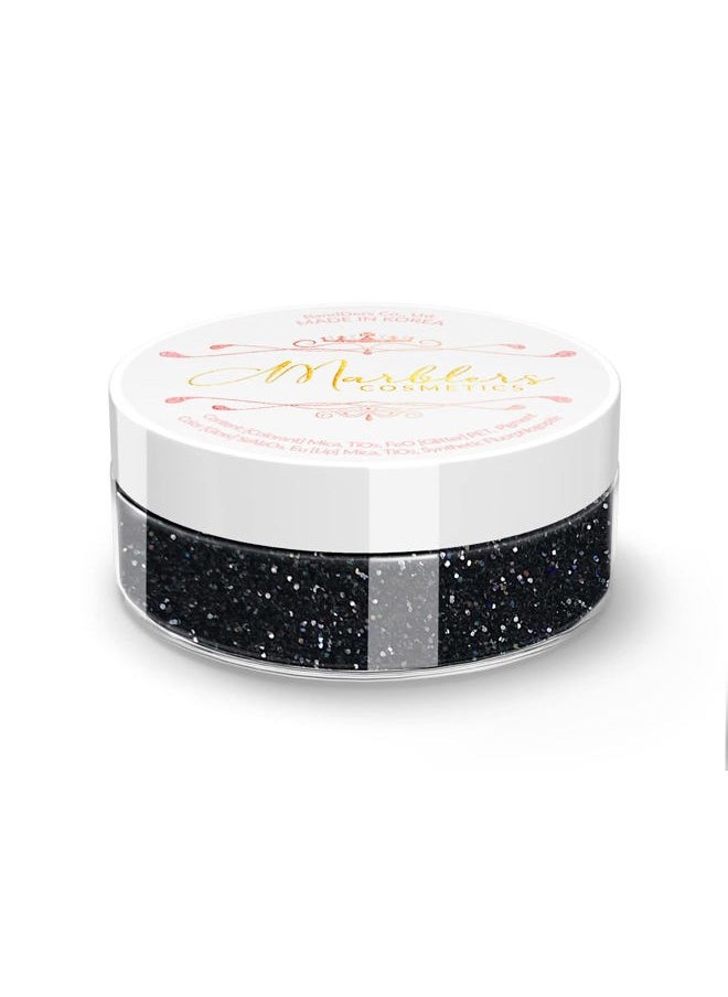 MARBLERS Twinkle Face & Body Glitter [Black Knight] 0.18oz (5g) | Fine | Non-Toxic | Vegan | Cruelty-Free | Ethically Sourced | Festival Makeup | Eye, Hair, Nail, Eyeshadow | Cosmetic Grade  - Image 1