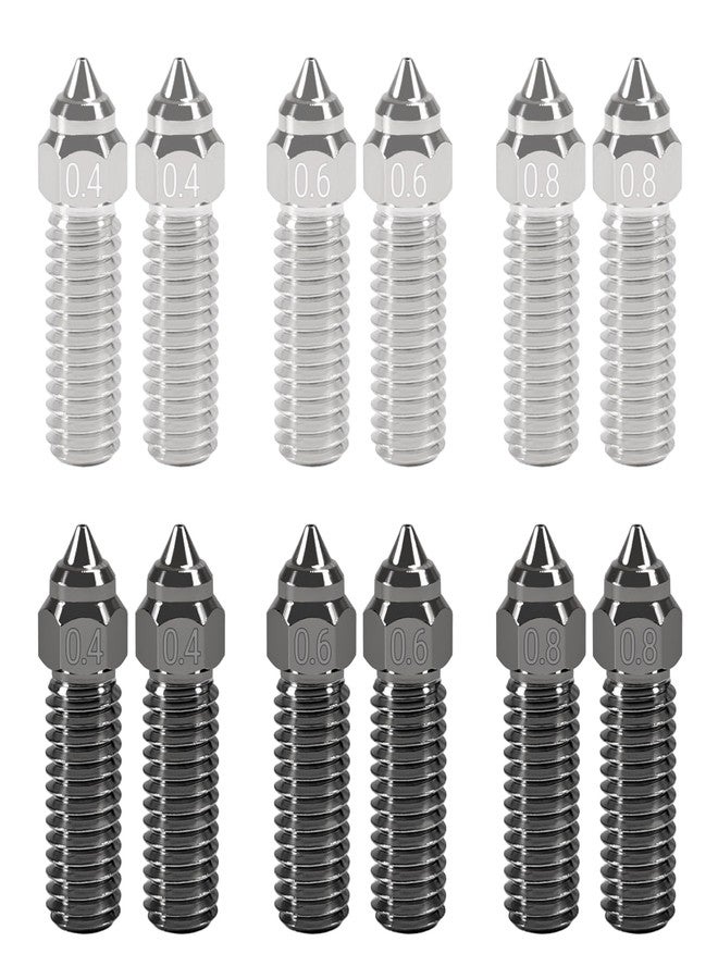 UMLIFE 12PCS 3D Printer K1 Nozzle Kit 0.4mm,0.6mm, 0.8mm,Copper Alloy Nozzles with Hardened Steel Nozzles 0.4mm 0.6mm 0.8mm Copper Alloy Nozzles for CR-M4 3D Printer K1, K1 MAX - Image 1
