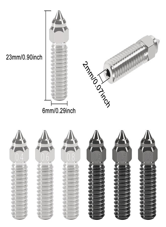 UMLIFE 12PCS 3D Printer K1 Nozzle Kit 0.4mm,0.6mm, 0.8mm,Copper Alloy Nozzles with Hardened Steel Nozzles 0.4mm 0.6mm 0.8mm Copper Alloy Nozzles for CR-M4 3D Printer K1, K1 MAX - Image 2