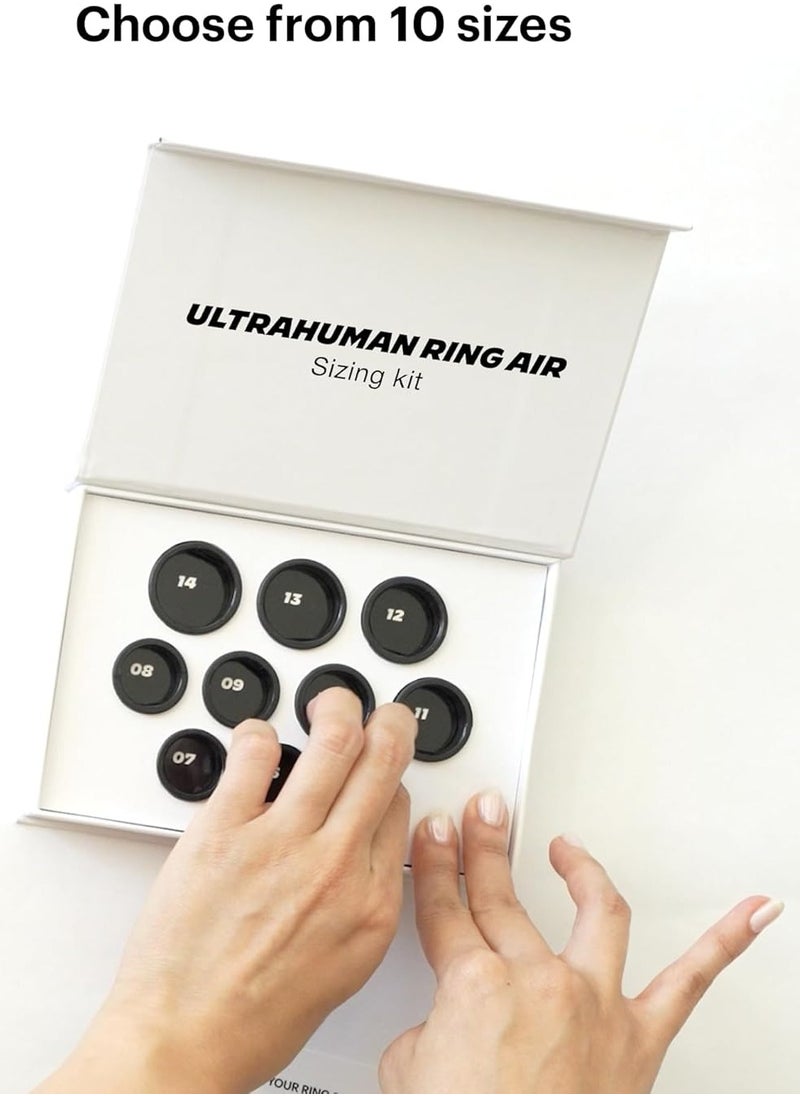 ULTRAHUMAN Ultrahuman Ring AIR - Advanced sleep-tracking wearable, HRV, Heart rate & temperature monitoring, Track workout, movement & recovery, Water resistant up to 100 m, 6 days battery life  - Image 2
