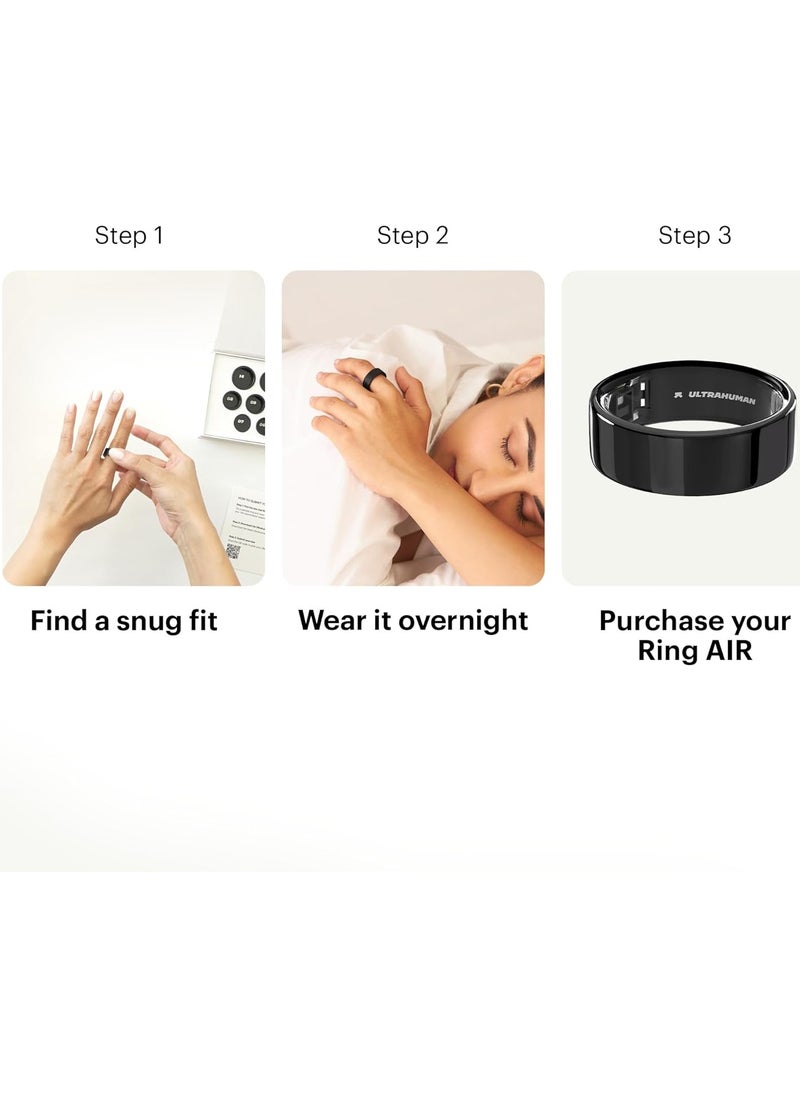 ULTRAHUMAN Ultrahuman Ring AIR - Advanced sleep-tracking wearable, HRV, Heart rate & temperature monitoring, Track workout, movement & recovery, Water resistant up to 100 m, 6 days battery life  - Image 4