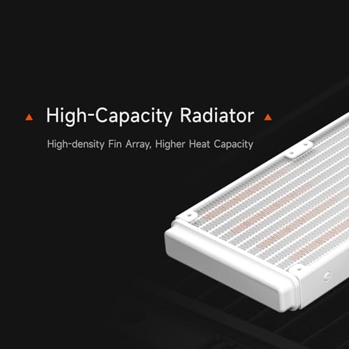 PCCOOLER مبرد سائل PCCOOLER CPS DA240 ARGB AIO، مبرد CPU بحجم 240 مم مع مروحتين ARGB مزدوجتين، سرعة مضخة عالية الأداء 3000RPM، مبرد AIO فعال بحجم 240 مم لألعاب الكمبيوتر باللون الأبيض - Image 4