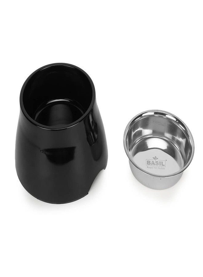BASIL Pet Elevated Food Bowl for Dogs & Cats (Black) - Image 3