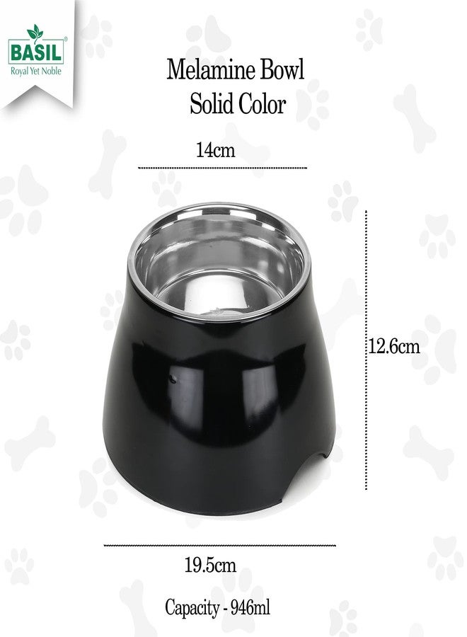 BASIL Pet Elevated Food Bowl for Dogs & Cats (Black) - Image 4