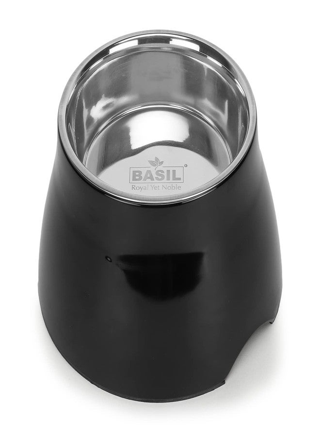 BASIL Pet Elevated Food Bowl for Dogs & Cats (Black) - Image 1