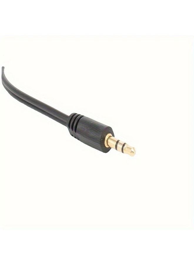 Black 3 5mm Dual Audio Splitter Cable Male to Female Headphone Sharing Adapter - Image 4