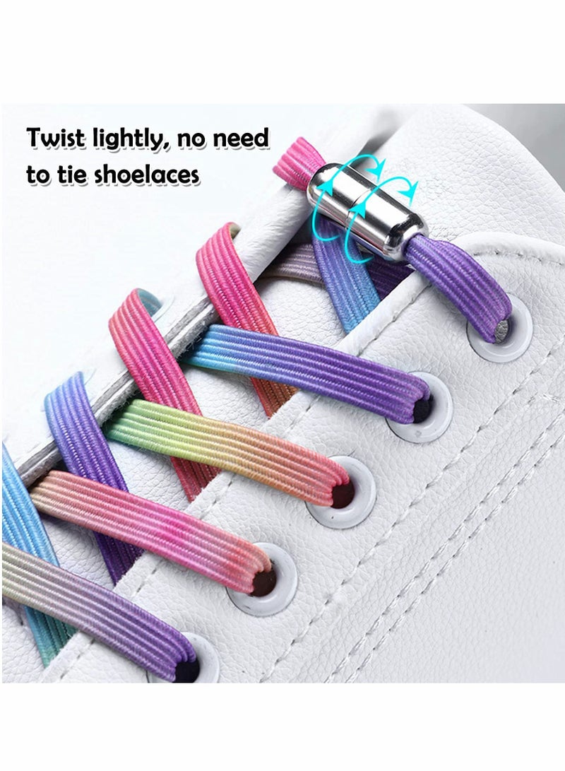 4 Pairs of No Tie Elastic Shoelaces with Metal Buckles - Quick and Easy for Kids & Adults (4 Colors) - Image 3