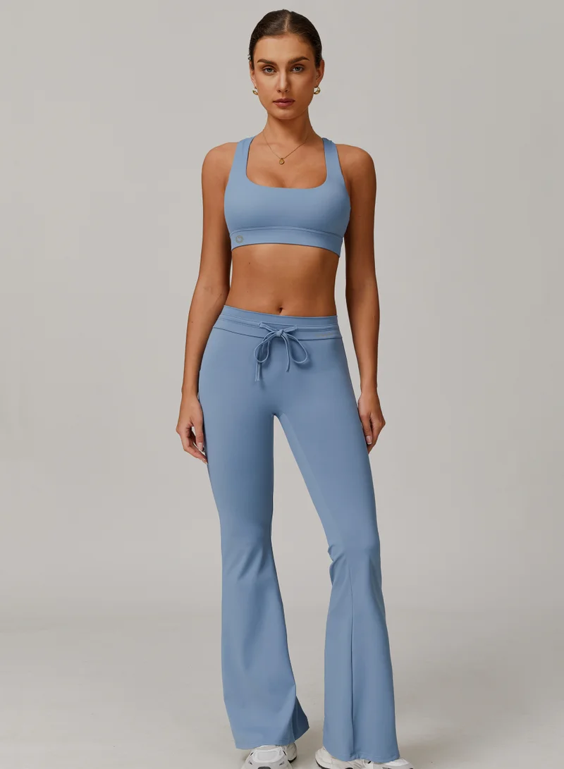 كون.يوغا بلوزة قصيرة نسائية بياقة عالية بدون أكمام