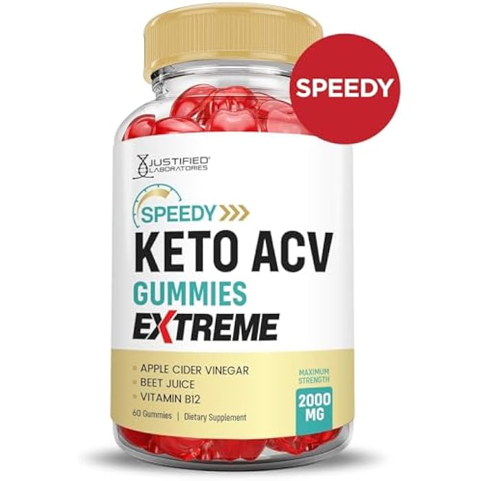 Justified Laboratories (2 Pack Speedy Keto ACV Gummies Extreme 2000MG Speedy Keto Gummies Advanced Formula Apple Cider Vinegar with Pomegranate Beet Juice Powder B12 Vegan Non GMO 60 Gummys - Image 4