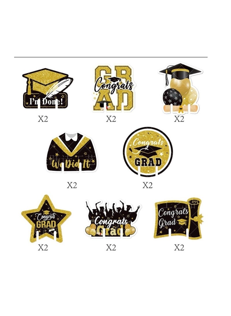OASIS-TH 16 pcs Graduation Decorations, Graduation Table And Cup Decor, Graduation Sign for Graduation Decorations 2025 - Image 2