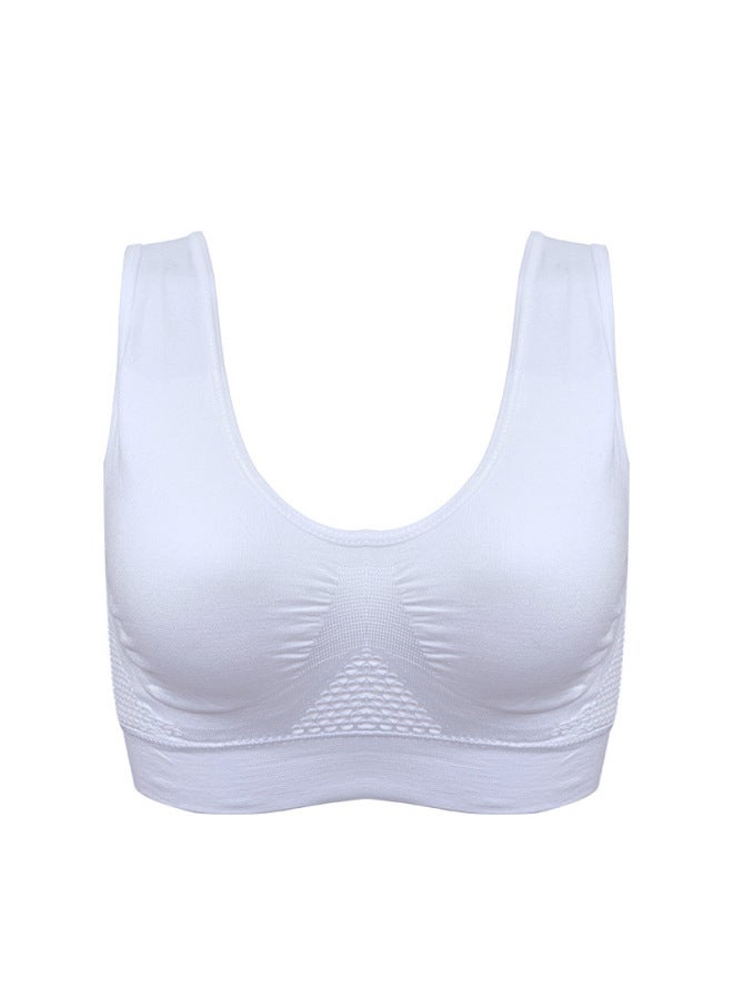 Sports Bra Large Size Hollow Mesh Breathable Hole Yoga Running Fitness Student Girl Underwear Women's Bra
