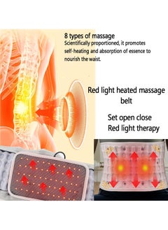 General Heated Back Massage Envelope, Electric Heated Belt, 8 Massage Modes and 6 Heating Modes for Lower Back, Lower Back, Lower Back, Abdomen, Abdominal Spine Pain Relief  - Image 4