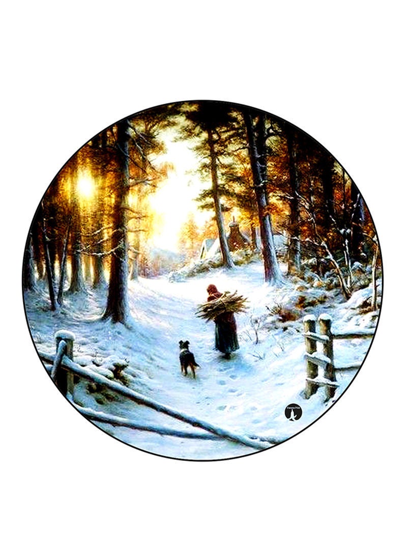 Vintage Art Printed Mouse Pad  Multicolour