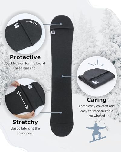 MONS Snowboard Sleeve Soft Cover Case, Fit in Bag Storage Transport Protection/Whole Cover (S) - Image 4