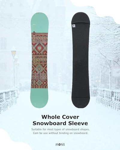 MONS Snowboard Sleeve Soft Cover Case, Fit in Bag Storage Transport Protection/Whole Cover (S) - Image 2