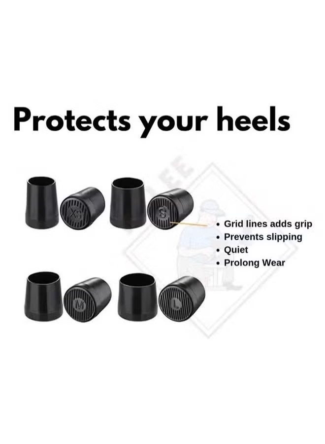 Happy D High Heel Protectors, 8 Pairs Heel Stoppers & Heel Repair Caps - 4 Sizes Shoe Heel Cover for Women Perfect for Weddings, Grass, Gravel, Wetlands - Image 2