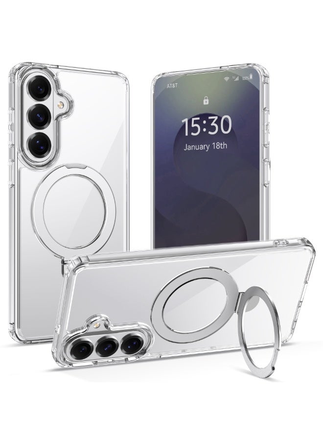 RAPTIC Air Stand for Samsung Galaxy S26 Case [MagSafe] Cover Ring Kickstand [13 Feet Drop tested] Mil Grade - Clear - Image 1