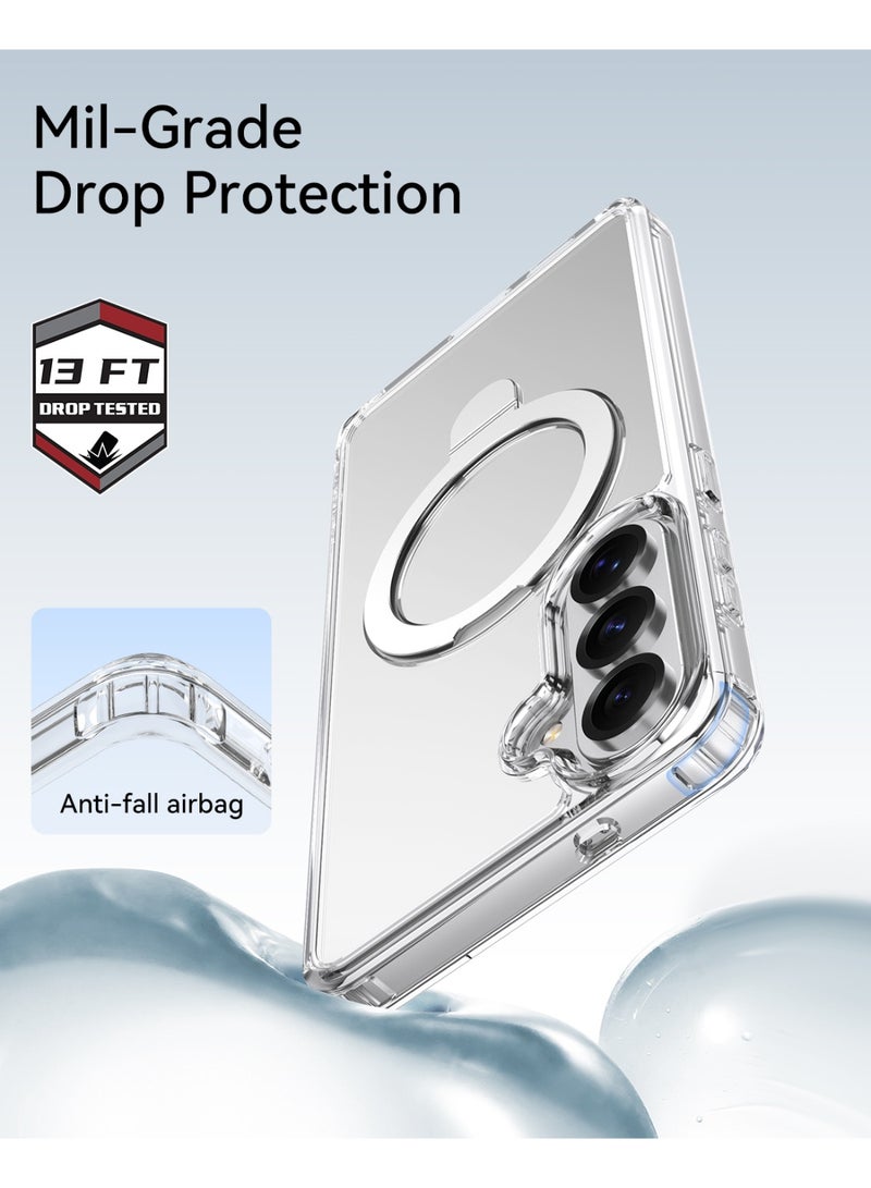 RAPTIC Air Stand for Samsung Galaxy S26 Case [MagSafe] Cover Ring Kickstand [13 Feet Drop tested] Mil Grade - Clear - Image 3