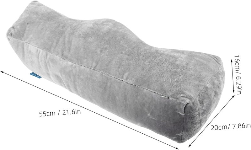 Leg Elevation Foot Rest Pillow for Sleeping Comfortable Memory Cushion for Leg Support Relief and Improved Soft Ergonomic Design in Elegant Gray for Home and Office Use - Image 2