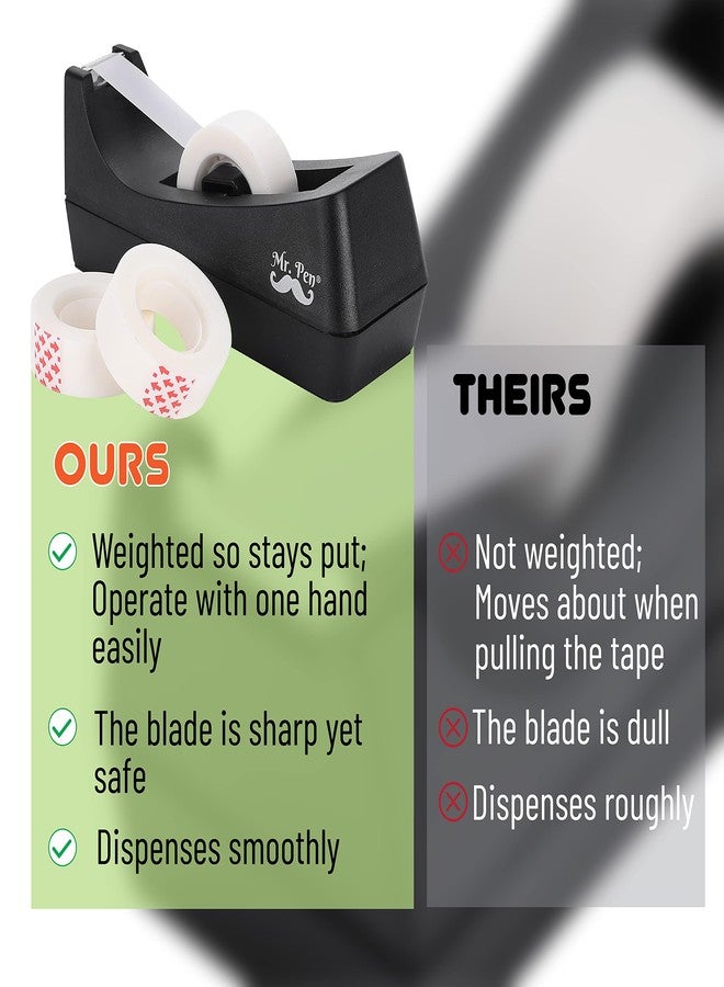 Mr. Pen- Tape Dispenser, Pack of 2, Tape Dispenser Desk, Office Supplies, Desk Supplies, Tape Holder, Tape Dispensers, Black Tape Dispenser, Desktop Tape Dispenser, Tape Desk Dispenser, Organier - Image 4