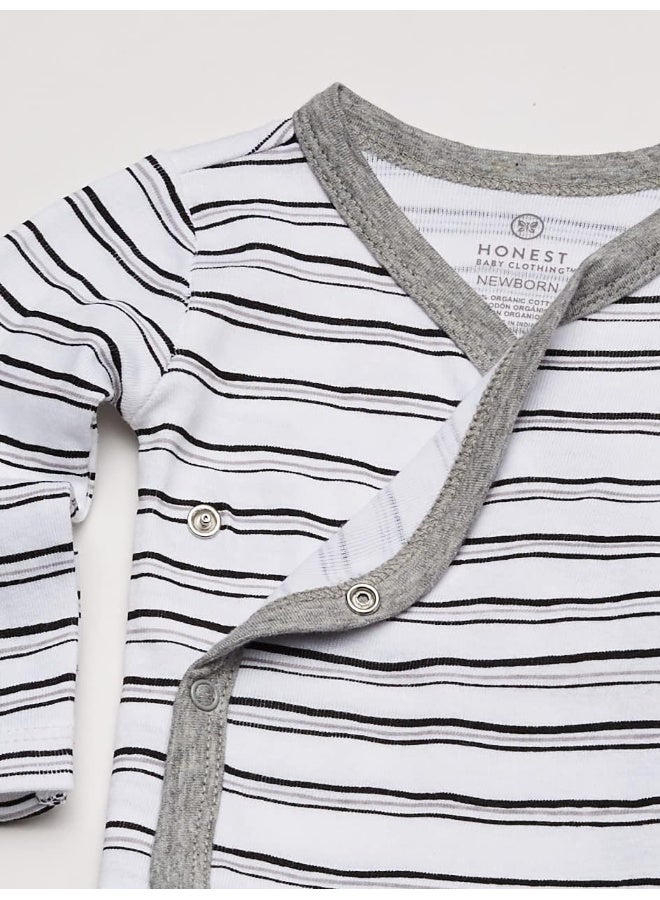 The Honest Company The Honest Company Unisex Baby 3-Pack Organic Cotton Long Sleeve Side-Snap Kimono Bodysuits - Image 2