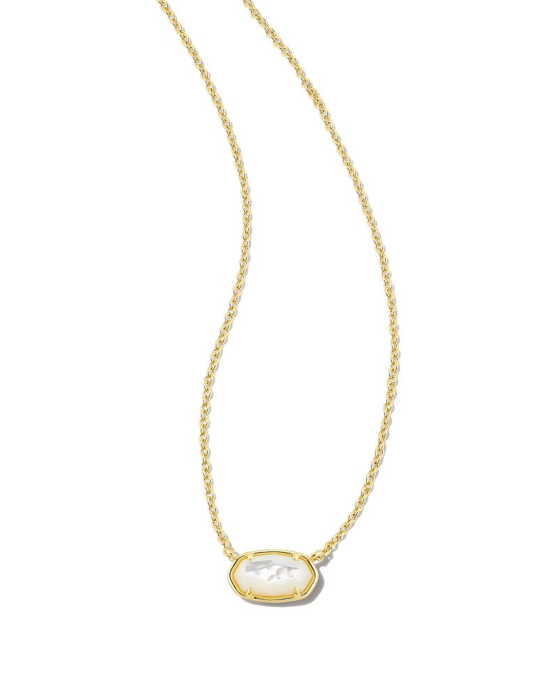 Kendra Scott Grayson Stone Pendant Necklace in Ivory Mother Of Pearl, 14k Gold-Plated Brass, Fashion Jewelry for Women - Image 1