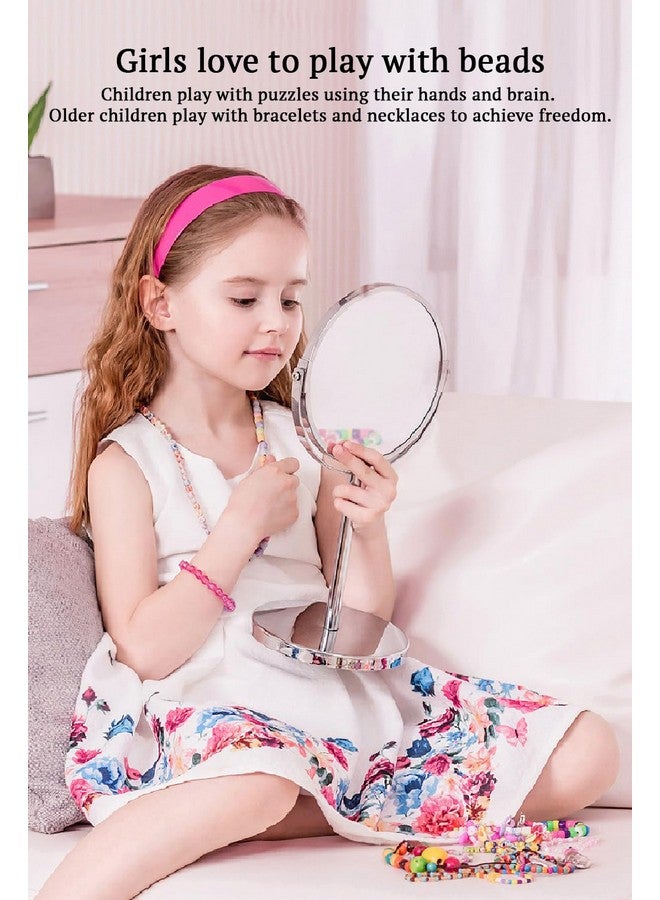 سيجا مجموعة خرز SYGA للأطفال، مجموعة صنع مجوهرات يدوية للأطفال، أساور، قلادات، عصابات شعر، وخواتم، ومجموعات حرفية لأعياد الميلاد للفتيات الصغيرات بعمر 4، 5، 6، 7 سنوات - متعددة الألوان (مجموعة خرز DIY-108) - Image 5