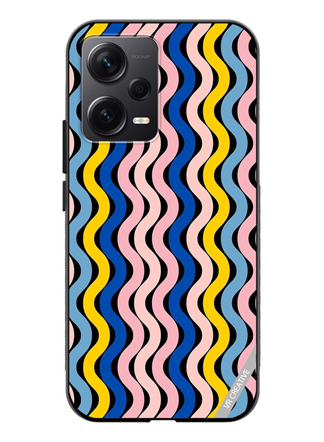 VR CREATIVE Protective Case Cover For Xiaomi Redmi Note 12 Discovery Retro Vintage Waves Groove Design Multicolour - Image 1