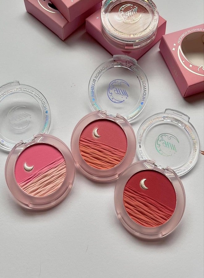 Minnies Moonlit Blusher, Compact Case with Moon Design, Gradient Dual Tone (Peach Shade) - Image 2