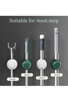Y&D Broom Mop Holder, No-Drilling Wall Mount Gripper Organizer, Hanger, Lightsaber Holder Storage (White, 1 pcs)  - Image 5