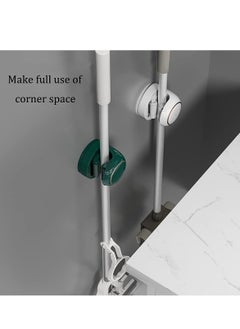 Y&D Broom Mop Holder, No-Drilling Wall Mount Gripper Organizer, Hanger, Lightsaber Holder Storage (White, 1 pcs)  - Image 4