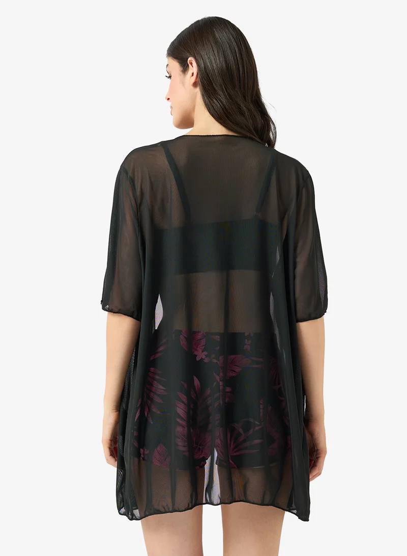 FRWD 3PC Floral Print Rashguard Set with Cover Up