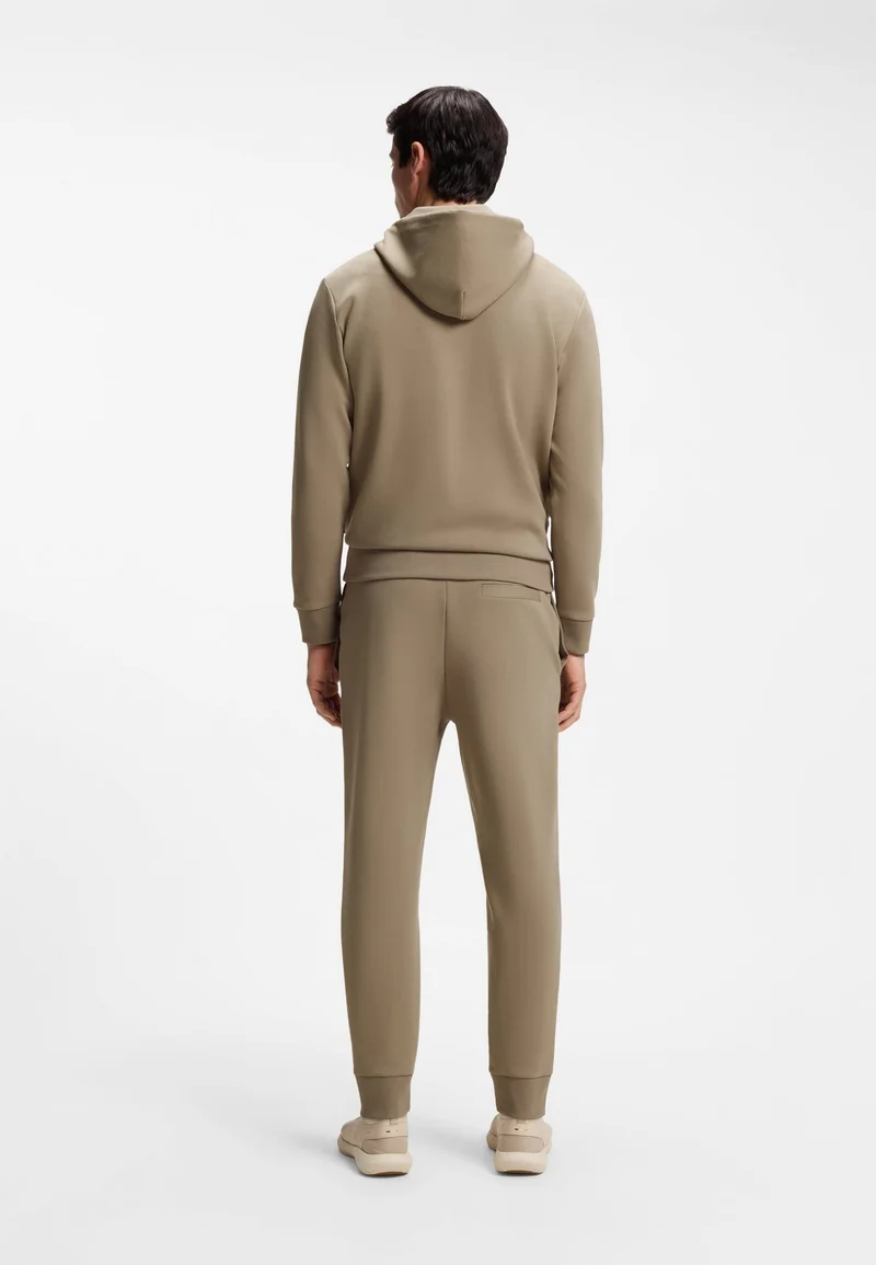 BOSS Zip-up hoodie in stretch cotton with logo detail