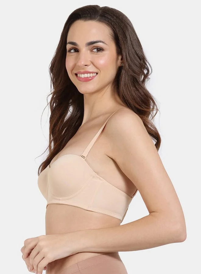 zivame Zivame Solid Padded Wired Balconette Bra with Detachable Strap