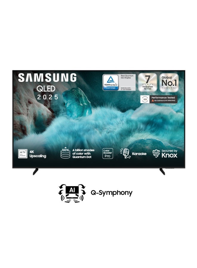سامسونج 55-Inch QLED 4K TV, 4K Upscaling, Secured By Knox, Free Contents By Samsung TV Plus, Operating System Tizen, 50Hz, Model Year 2025 - - Image 1