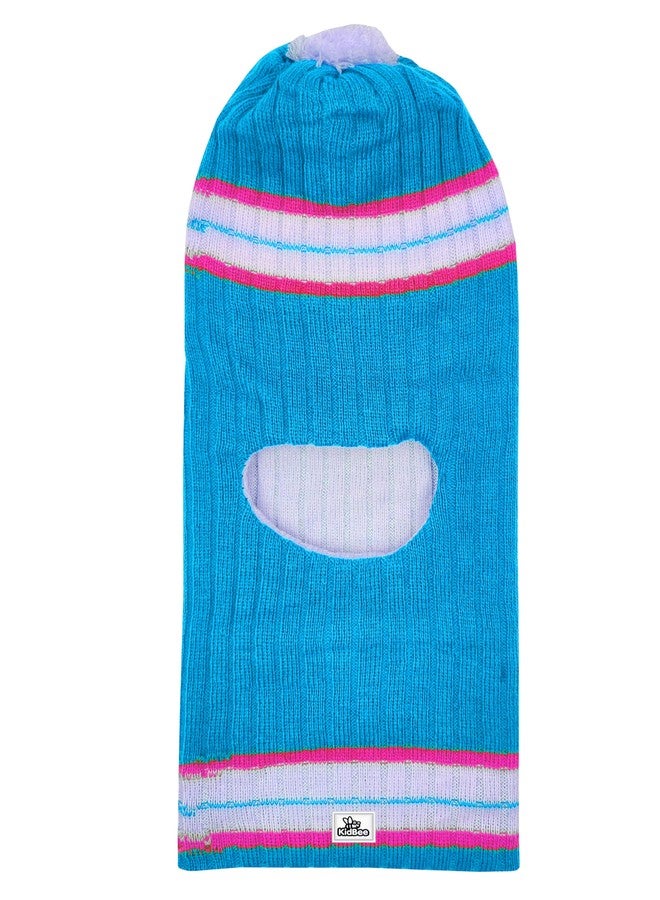 Kidbee New Born Baby Boy's & Baby Girl's Woolen Monkey Cap (in, Age, 0 Months, 6 Months, 318-LightBlue) - Image 1