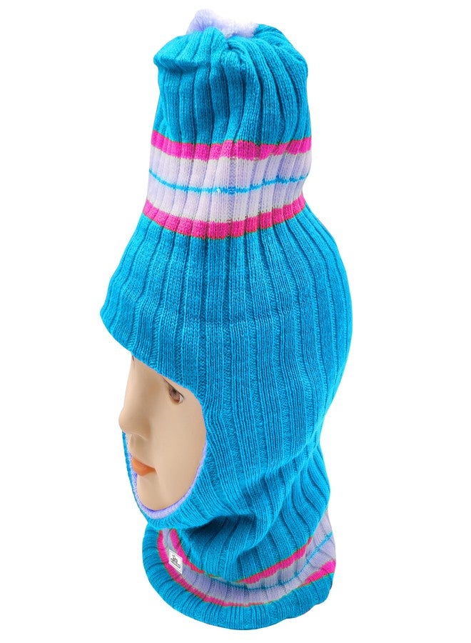 Kidbee New Born Baby Boy's & Baby Girl's Woolen Monkey Cap (in, Age, 0 Months, 6 Months, 318-LightBlue) - Image 4