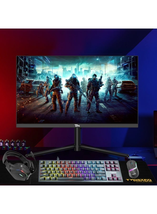 Twisted Minds 4-in-1 Gaming Bundle – TM-HORIZON-X - 87-Key Wired Mechanical Keyboard, Adjustable DPI, 40mm Driver Headset, Over sized 400×900×3MM Mouse Pad – Ergonomic Design for PC Gamer black - Image 2