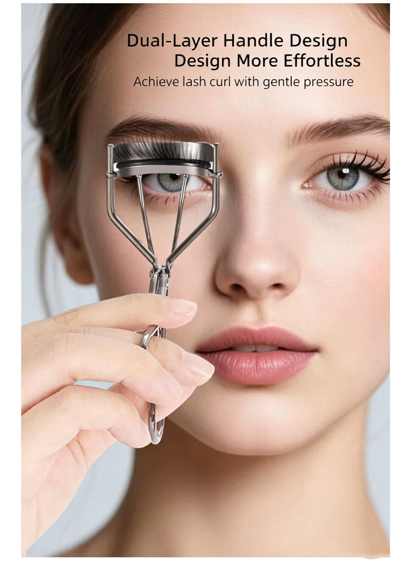 Wide Angle Eyelash Curler No-Pinch Lash Curling Tool Professional Eye Makeup Kit - Image 3