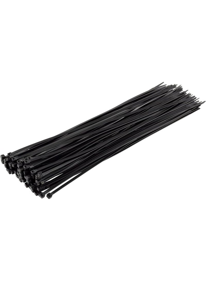 NYLON CABLE TIES   450×4.8MM BLACK  (100PCS/PKT) - Image 1
