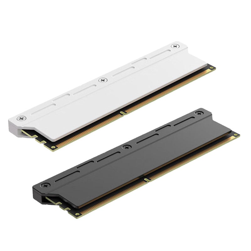 White Aluminum Heatsink 140x35x9mm For DDR5 DDR4 DDR3 Memory Cooling Easy Installation Dustproof - Image 5